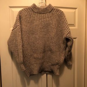 Babaa 100% Spanish Wool Gray Sweater. Hand-knit. Consciously made.